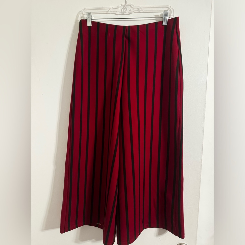 Wide leg cropped stretch pants / Zara / medium